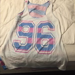 Tank with striped back